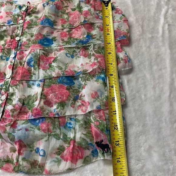 abercrombie & Fitch Floral Chiffon Halter Top Med - Picture 6 of 6